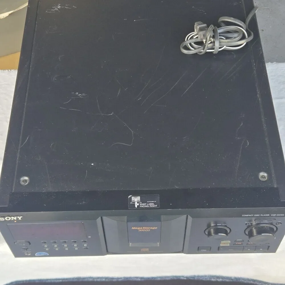 Sony CDP-CX355 MegaStorage 300 CD Changer Player AS-IS NEEDS BELTS